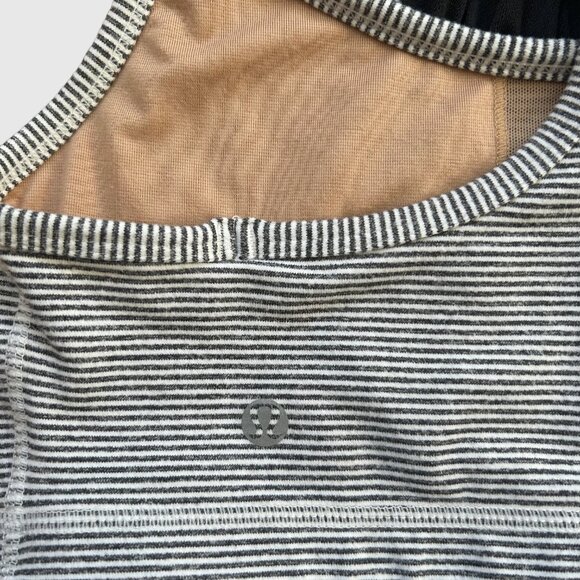 Lululemon No Limits Tank  - Tonka Stripe Cashew & Heathered Black - US 6 - Picture 9 of 10